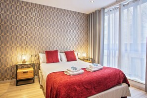 apartman, 1 hálószobával, terasz | 1 hálószoba, vasaló/vasalódeszka és gyerekágy/csecsemőágy (ingyenes)