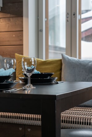 RukaValley 58, Sauna | Living area | 43-inch flat-screen TV with satellite channels, TV - Ski-Inn RukaValley (Kuusamo)