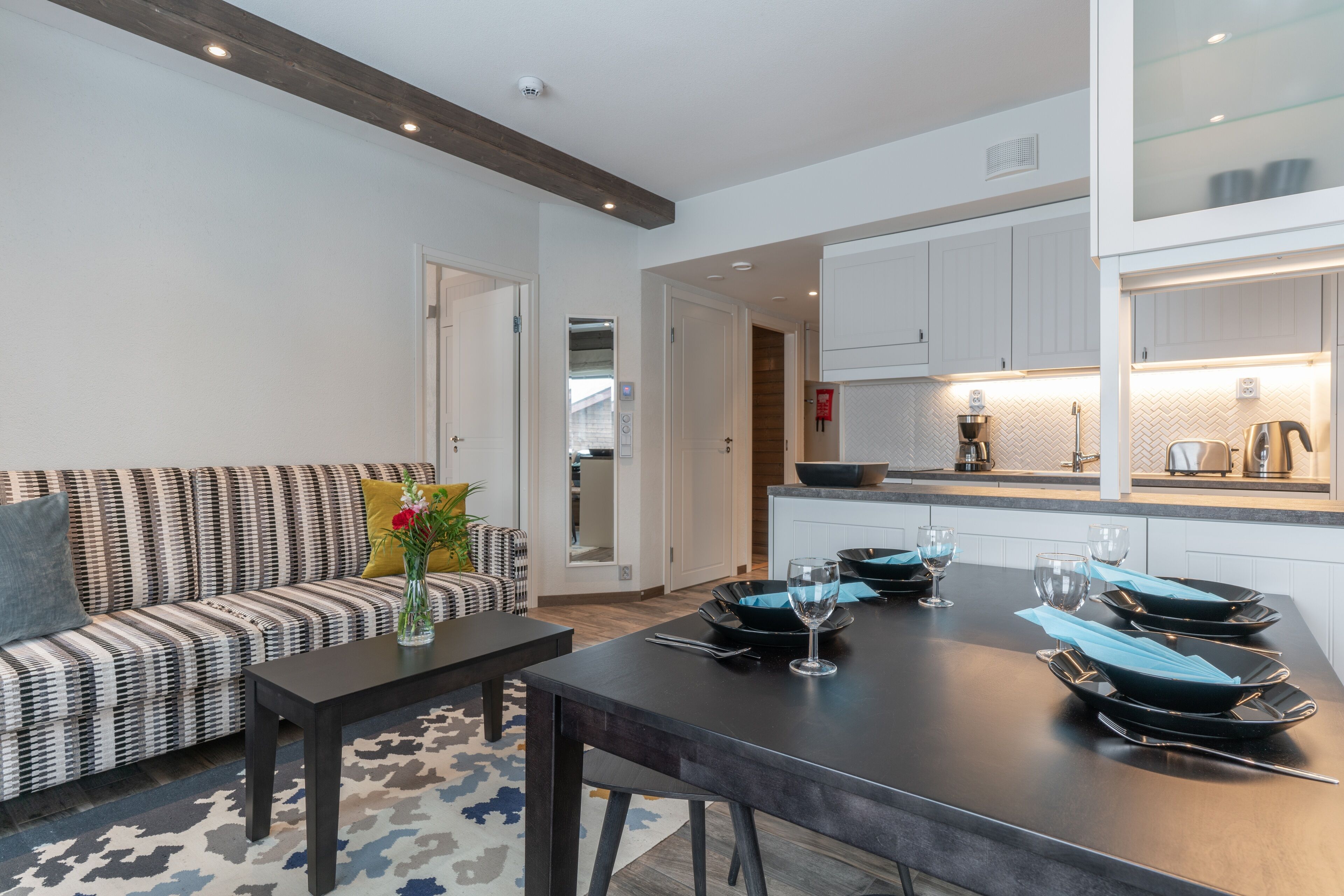 RukaValley 58, Sauna | Living area | 43-inch flat-screen TV with satellite channels, TV