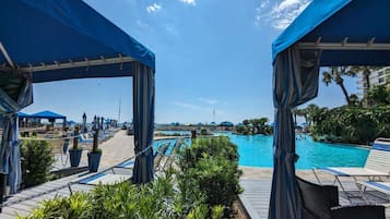 Piscine extérieure, piscine chauffée