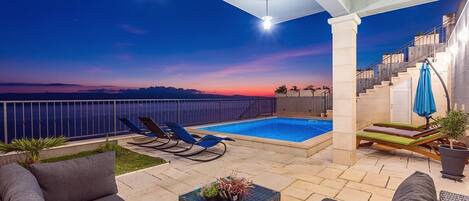 A heated pool