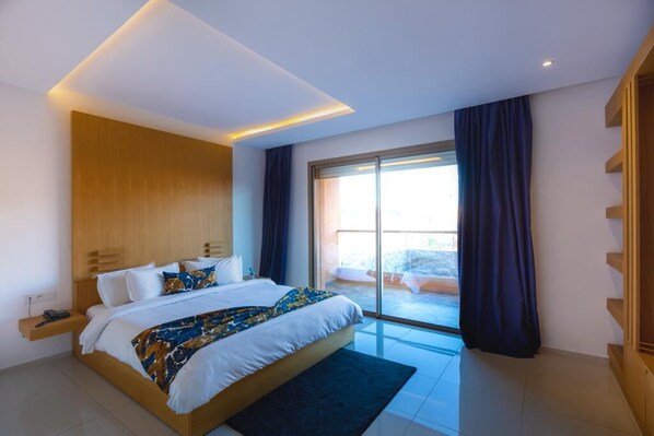 Deluxe Studio, Kitchen | Blackout curtains, free WiFi, bed sheets - AppartHotel Atrani (Marrakech)