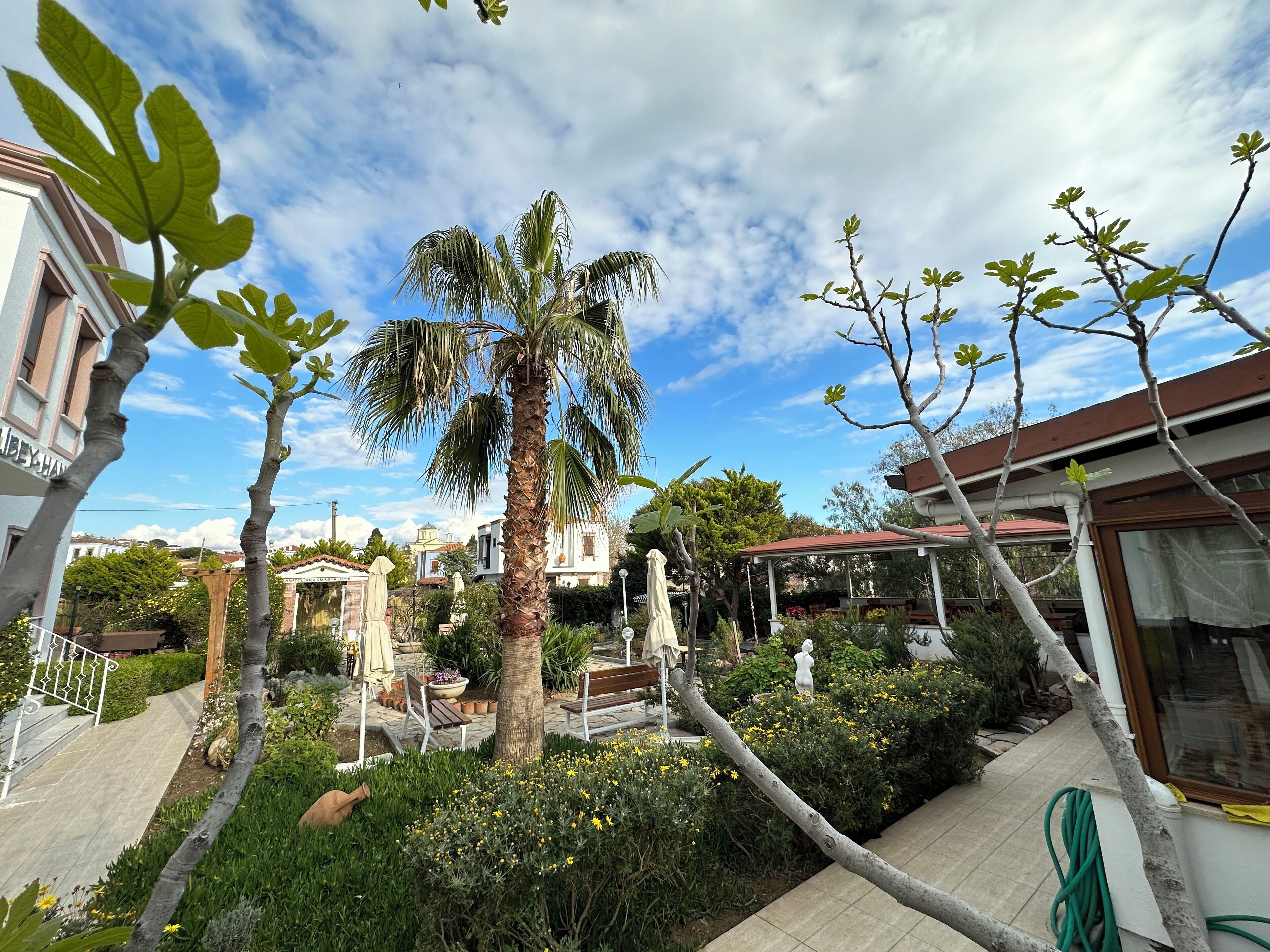 Outdoor banquet area