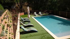 A heated pool