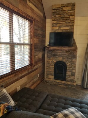 TV, fireplace, DVD player