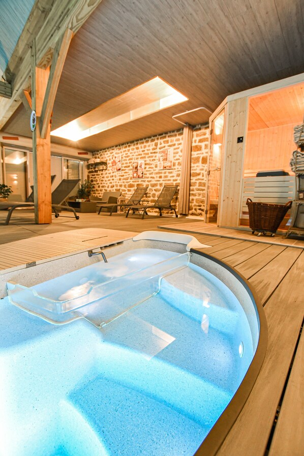 Indoor pool, a heated pool