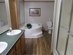 Combined shower/tub, hair dryer, towels, soap - Welcome to theThe Deer Drop Inn (Hulbert)