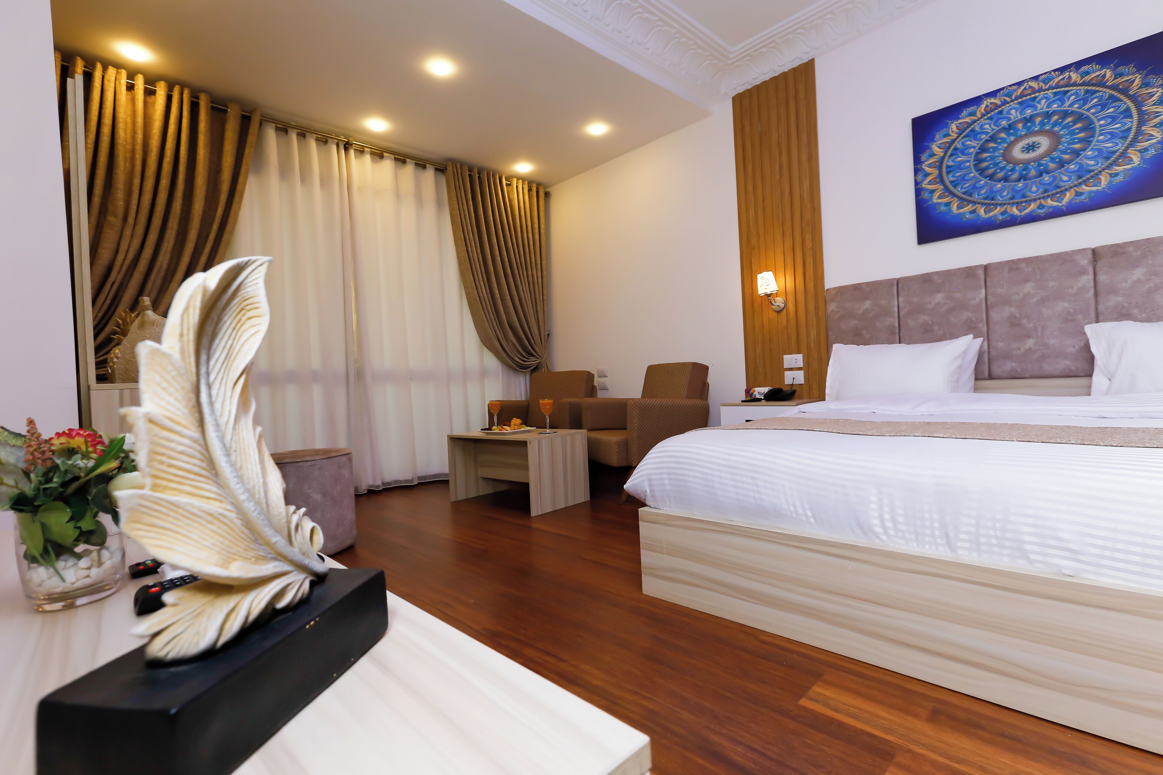 standard double room, city view | 1 bedroom, minibar, in-room safe, desk