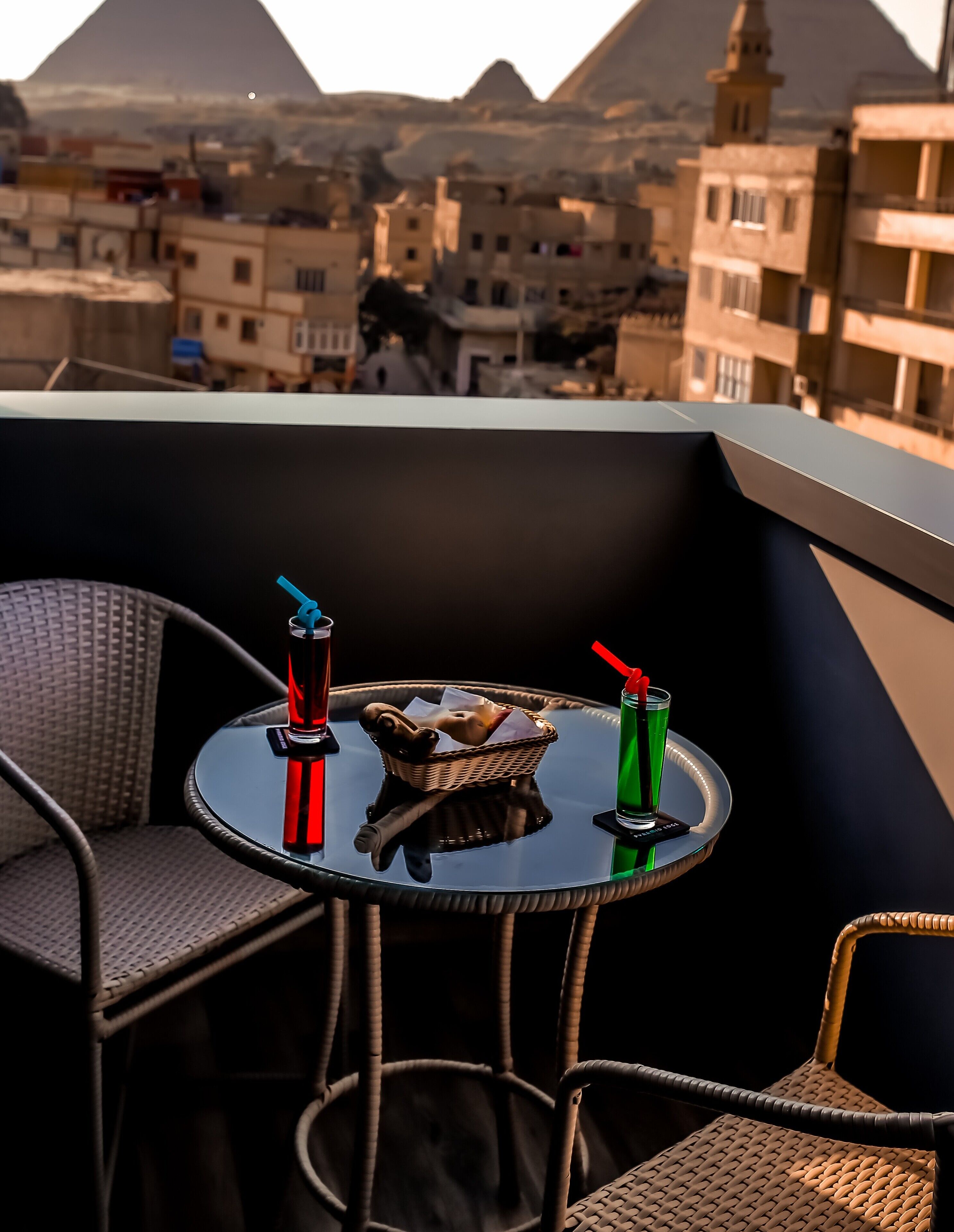 Executive-dobbeltværelse - boblebad (Pyramids View) | Udsigt fra balkon