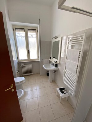 Dusche, Haartrockner, Bidet, Handtücher