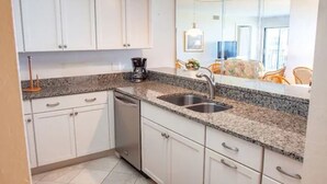 Condo, 2 Bedrooms, 2 Bathrooms, Gulf Front | Private kitchen - Pelicans Roost Gulf Front Condos (Sanibel)