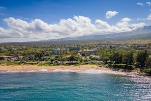 Enjoy the serene beachfront views and swim in the calm waters of this picturesque coastal town.