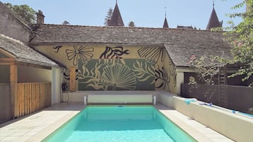 Piscine extérieure, piscine chauffée