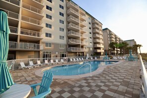 A heated pool - Sandy Key 832:  2 BR/2 BA Beachfront in Perdido Key, FL On-Site Rental Office Sleeps 6 (Pensacola)