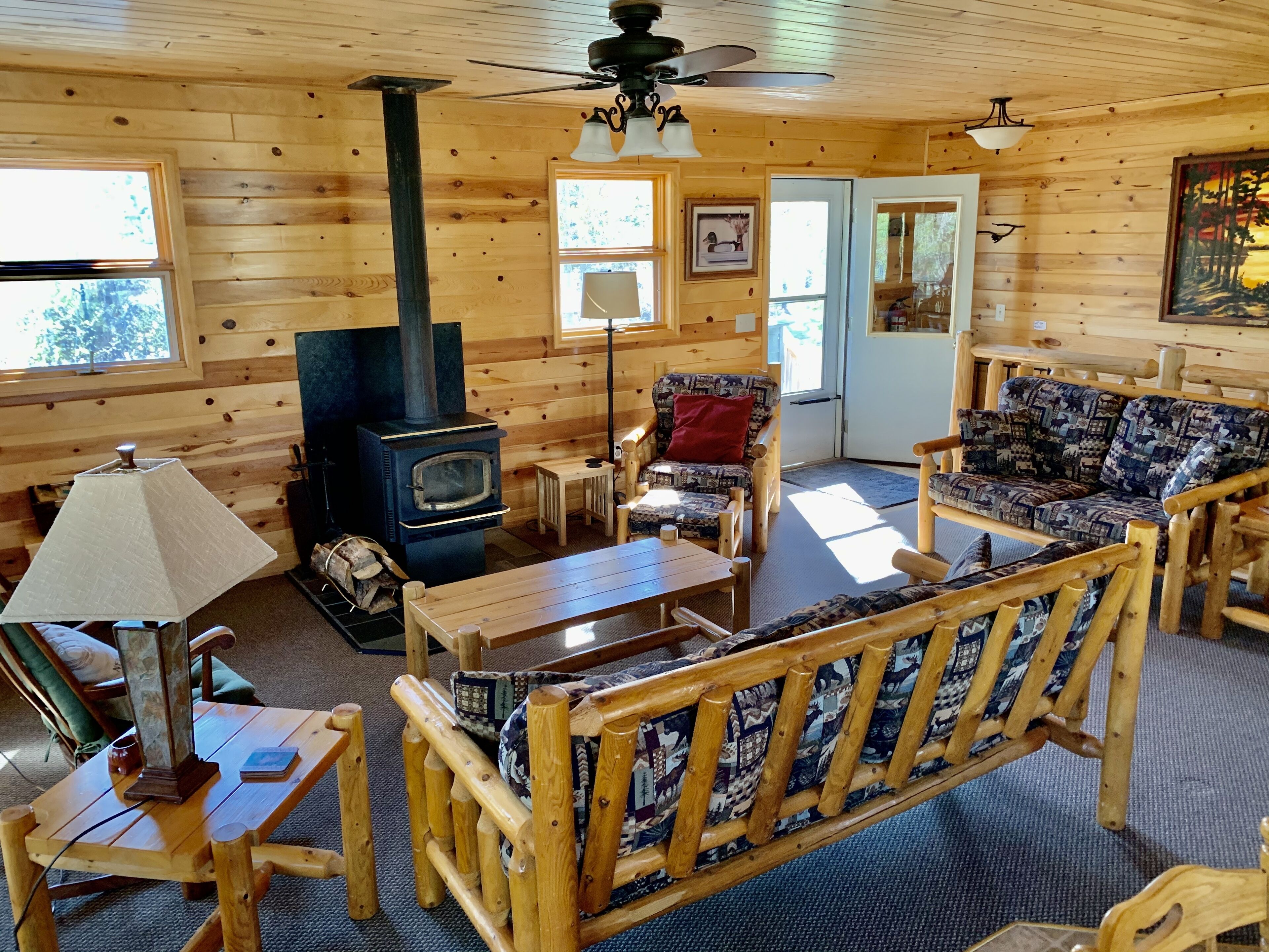 The Hideaway. A year-round private, secluded, quiet lake cabin on 25 acres.