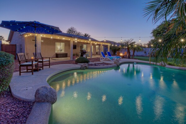 A heated pool