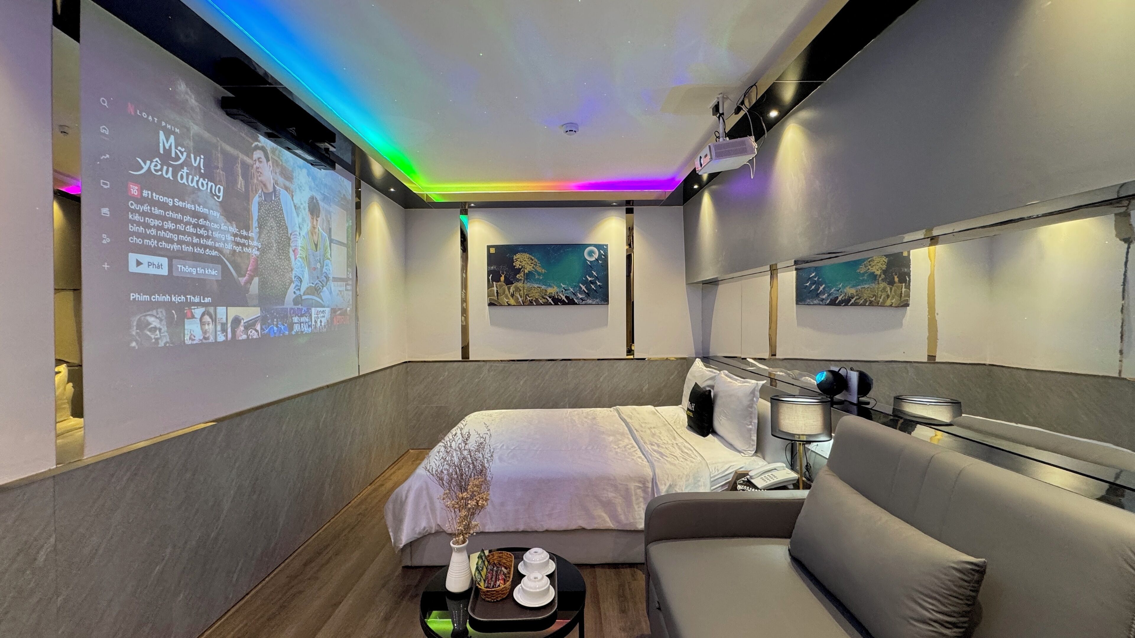 Executive studio, 1 queensize bed met slaapbank (Cinema) | Hypoallergeen beddengoed, een minibar, een kluis op de kamer, een bureau