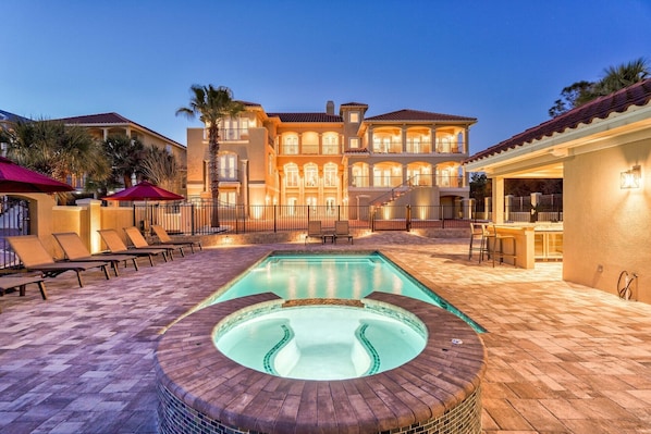A heated pool