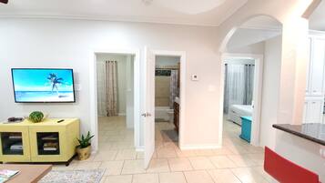 2 bedrooms, iron/ironing board, travel crib, WiFi