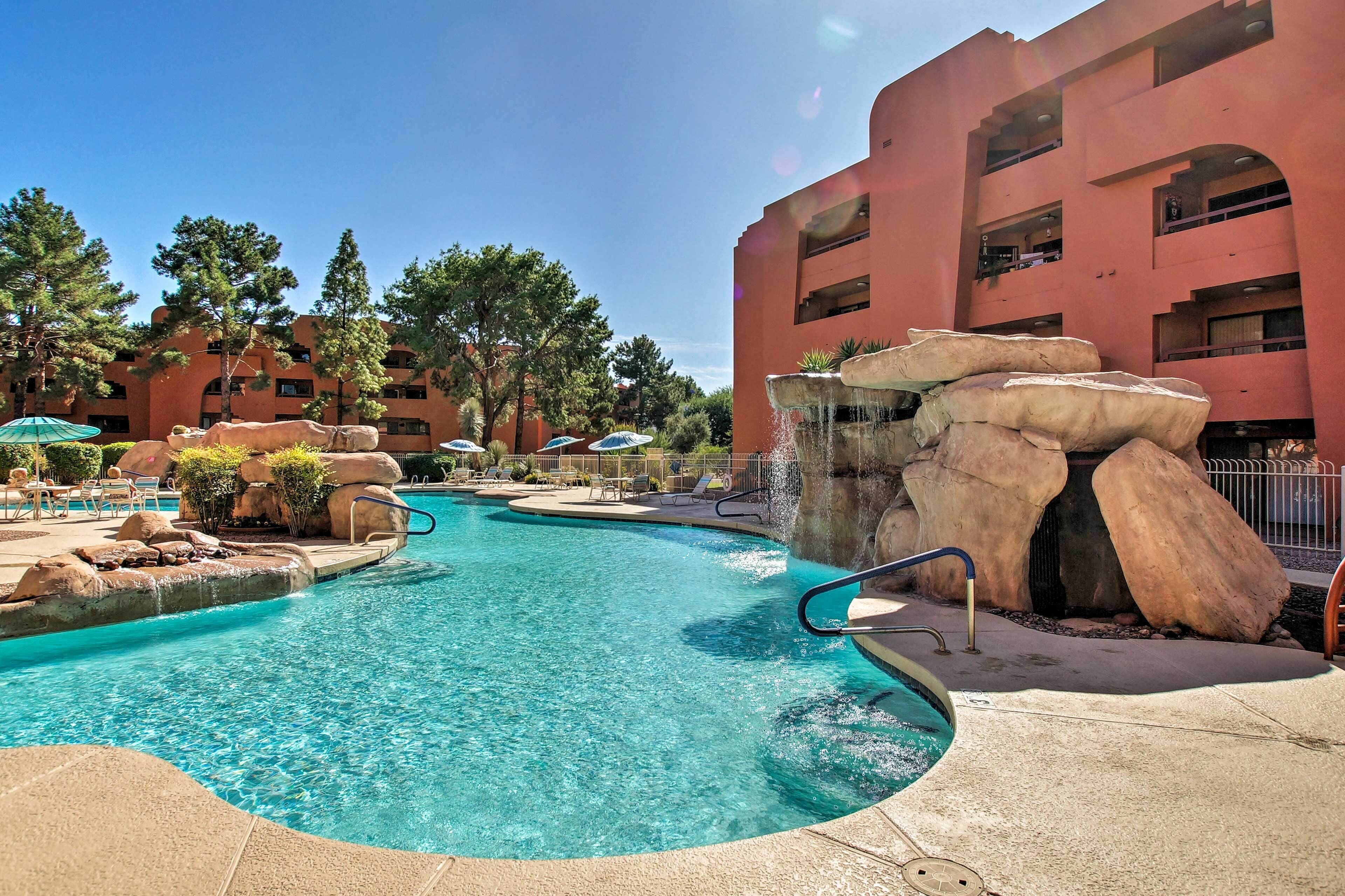 A heated pool
