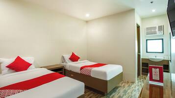Desk, free WiFi, bed sheets