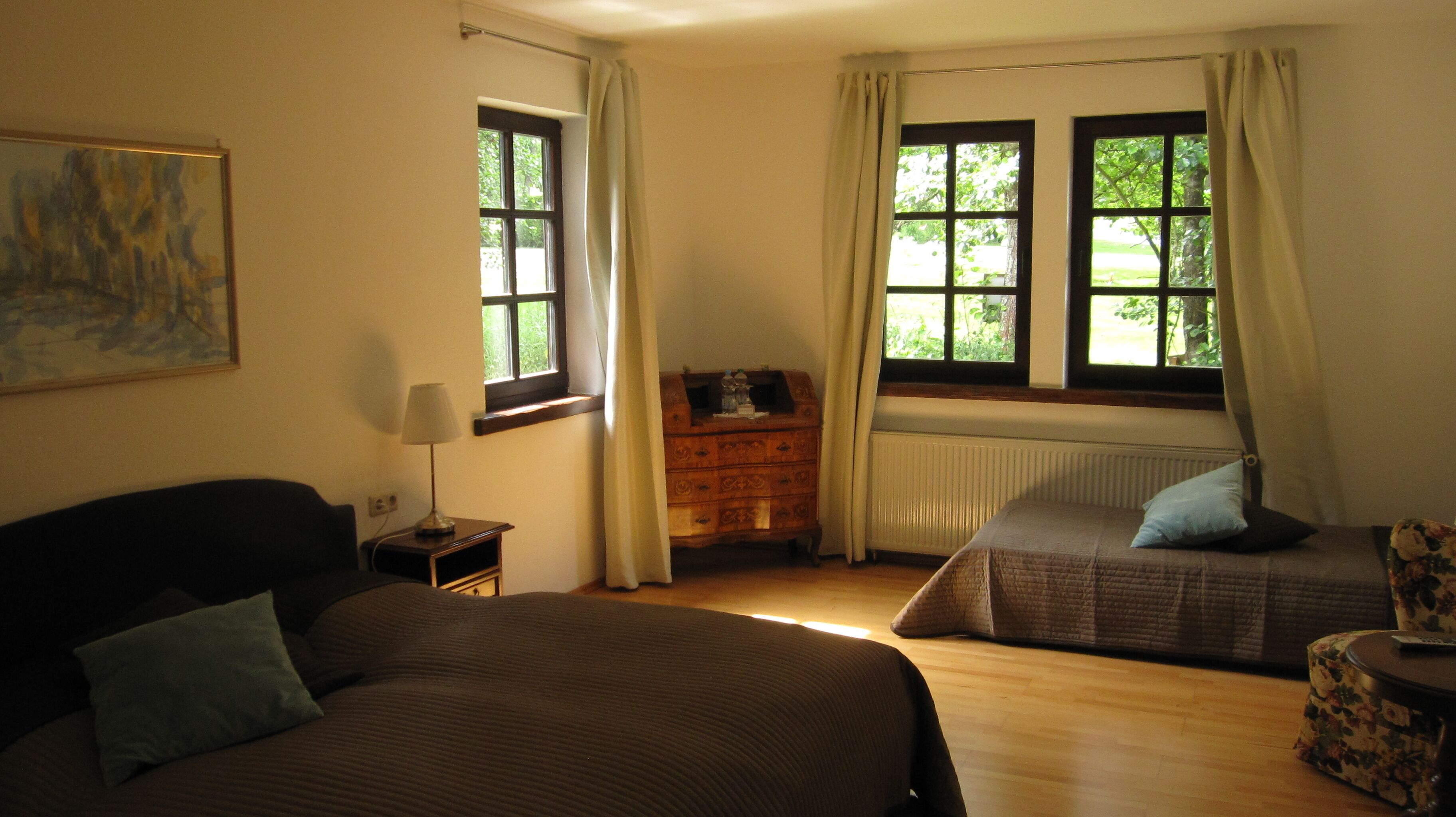 Hypo-allergenic bedding, individually decorated, individually furnished