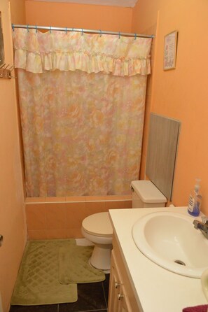 Combined shower/bathtub, hair dryer, towels, soap - Zenith's home in Portmore (Greater Portmore)