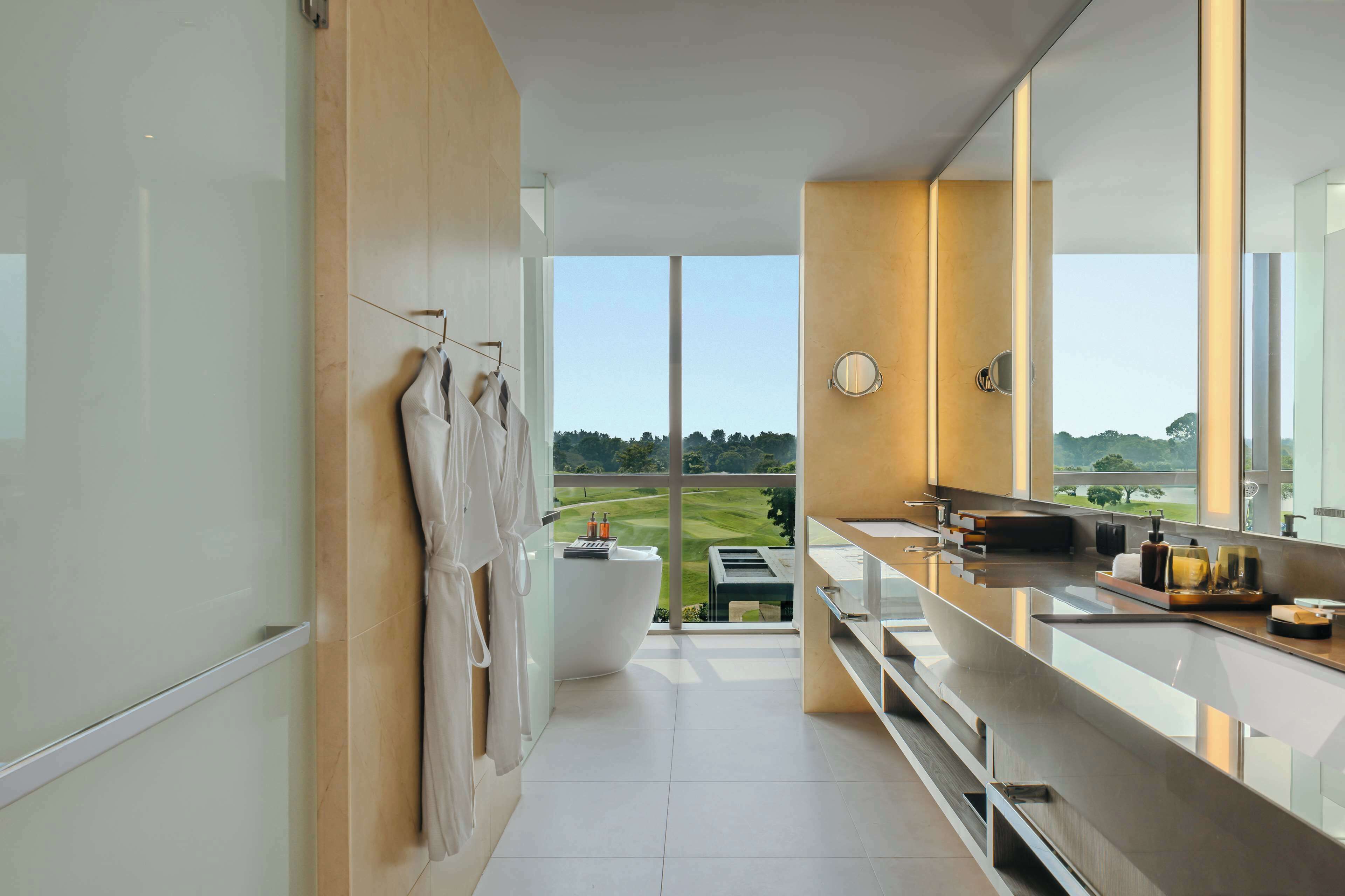 shower, rainfall showerhead, free toiletries, hair dryer