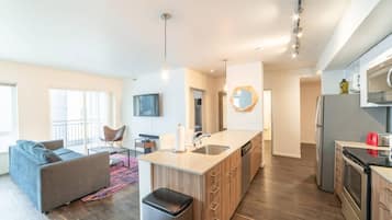 Oven, stovetop, dishwasher, cookware/dishes/utensils