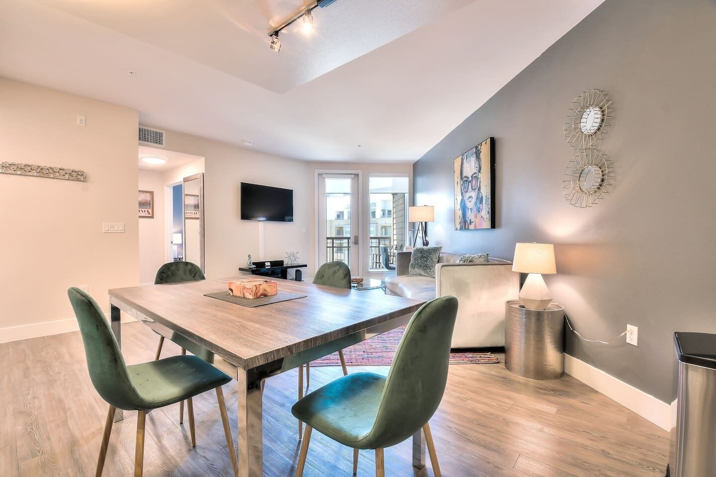 Oven, stovetop, dishwasher, coffee/tea maker