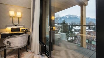 Chambre Premium Double ou avec lits jumeaux, vue montagne | Vue de la chambre