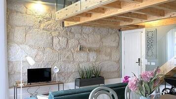 Premium Apartment, 1 Bedroom (3F) | Living area | 40-inch flat-screen TV with cable channels, Smart TV