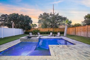 A heated pool
