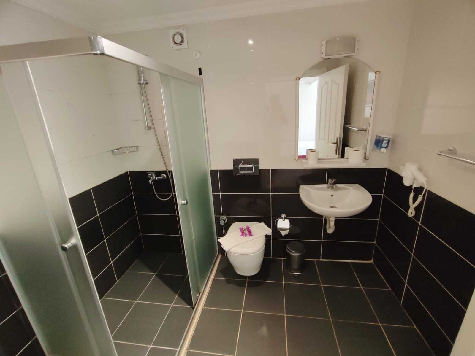 standard double or twin room, terrace | bathroom | shower, hydromassage showerhead, free toiletries, hair dryer