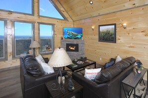 Fernseher, Kamin, Videospiele, DVD-Player