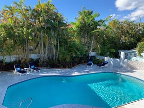 Outdoor pool, a heated pool
