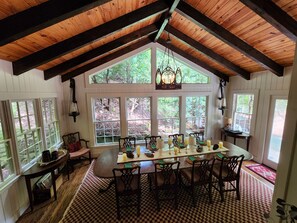Dining - Classic Lakehouse on a Lovely Mountain stream with Lake Rabun access & 4 Bedroom (Lakemont)
