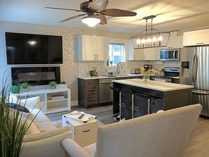 Fridge, microwave, oven, stovetop - 1 Bedroom LUX Farmhouse Suite - Bear Mountain - Victoria (Victoria)