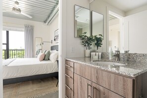 1 bedroom, desk, iron/ironing board, travel cot