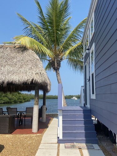 We have a deck water front perfect spot for fishing or relaxing the view