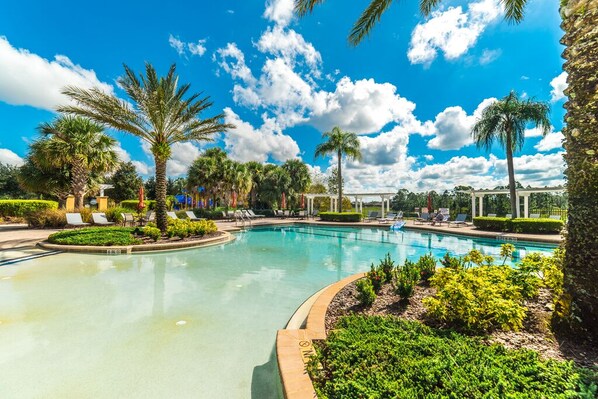Outdoor pool, a heated pool