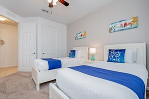 3 habitaciones, decoración personalizada y muebles diferentes