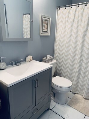 Hiustenkuivaaja, pyyhkeet, saippua, sampoo