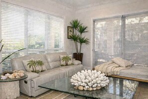 Smart TV, fireplace, stereo, computer monitors