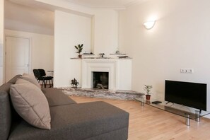 TV, fireplace - Apartment, city center, totally new, near Theater, among cafes, shopping street (Tbilisi)