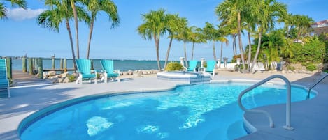 Outdoor pool, a heated pool