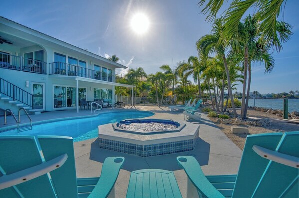 Outdoor pool, a heated pool