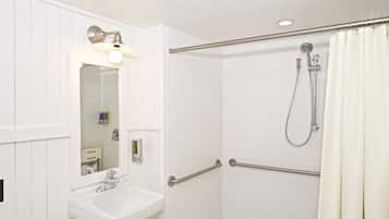 Cabin with Private Bath | Bathroom | Shower, towels