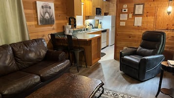 Smart TV, fireplace, table football