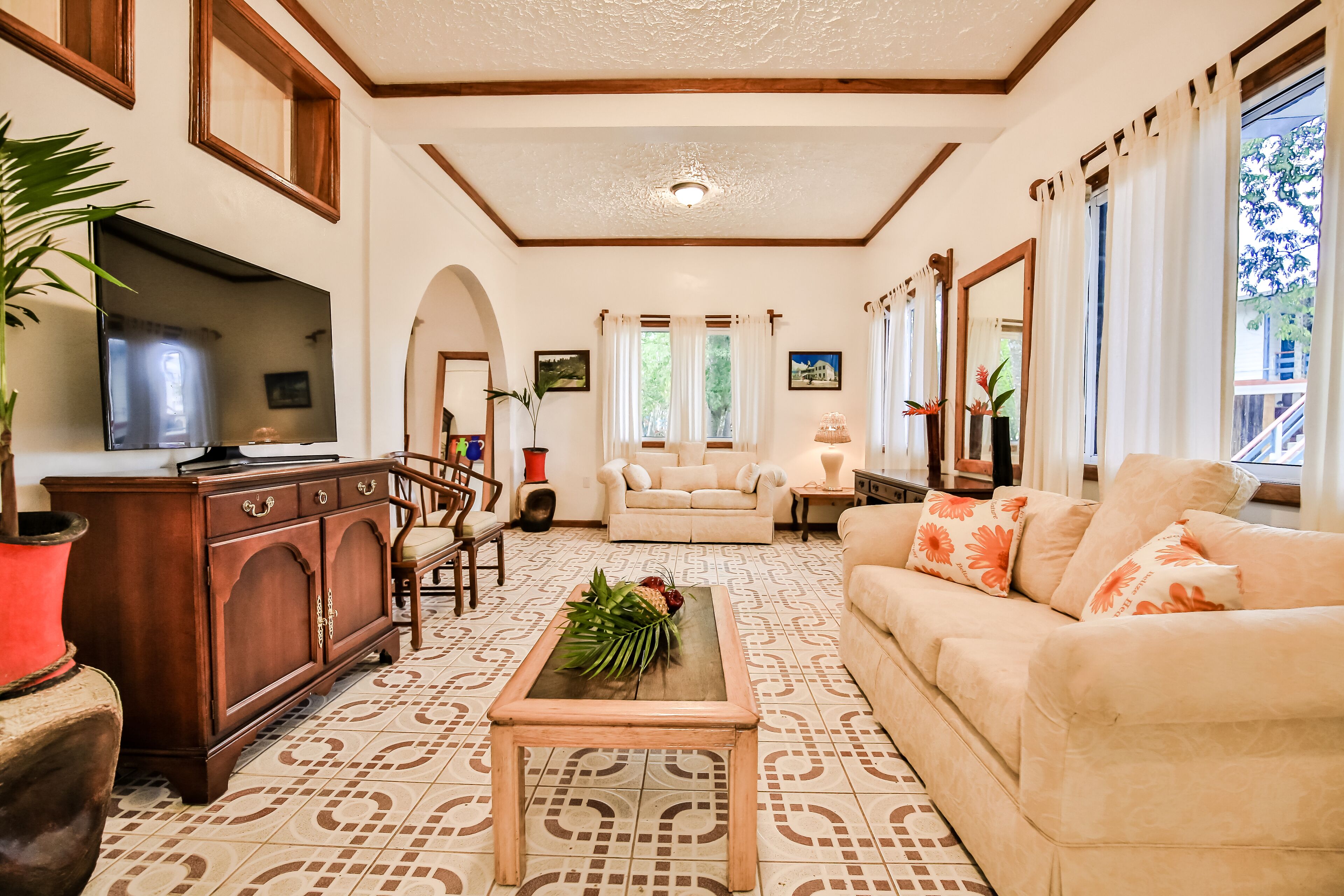 family house | living area | flat-screen tv